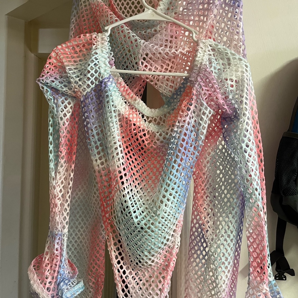 Colorful Mesh Two-Piece Set - Picture 2 of 5